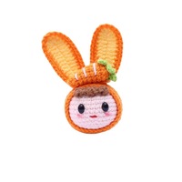 Pendentif Porte-clés en Coton au Crochet Fait Main, Tressé à la Main, en Forme de Lapin, Doux et Écologique, Boîte Mystère