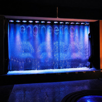 Fontaine à rideau d'eau numérique DMX512 avec éclairage LED pour entrée d'hôtel, complexe hôtelier et place publique