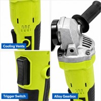 Meuleuse d'angle rechargeable au lithium 21V sans balais 100mm 4 pouces, kit de découpe et de meulage, vente en gros, usine OEM