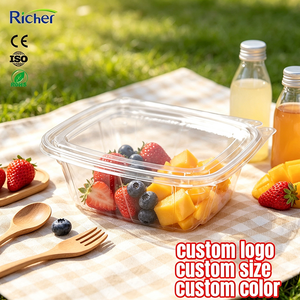 Contenedor Desechable Transparente de Plástico PE sin Gluten para Alimentos, Apto para Alérgicos, Panadería y Comida para Llevar, Ideal para Celíacs - Product Image 1
