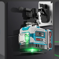 Niveau laser vert portable 4D 8 12 16, outil de nivellement automatique à 360 degrés, qualité industrielle avec faisceau laser vert