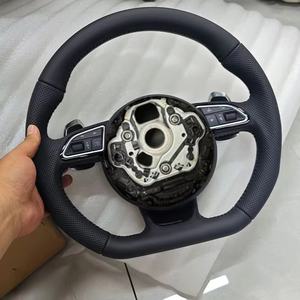 Volante in Vera Pelle e Fibra di Carbonio di Alta Qualità Nuovo Stile Sport Pro per <span class=keywords><strong>AUDI</strong></span> RS7 RS3 RS4 RS5 <span class=keywords><strong>RS6</strong></span> S8 Q3 Q5 A4 A5 A6 A7 - Product Image 5