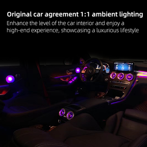 Iluminación ambiental para coche, turbina Led, ventilación de aire, luz ambiental Interior para Mercedes C W205 GLC X253 2015-2022 - Product Image 2