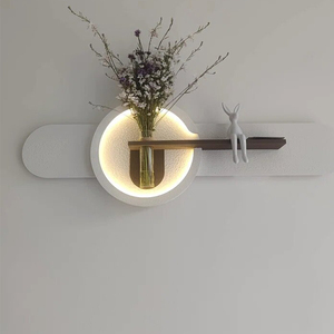 Textura de piedra arenisca blanca moderna decoración de pared sala de estar sofá <span class=keywords><strong>Fondo</strong></span> pinturas colgantes de pared florero de planta florero de pared - Product Image 2
