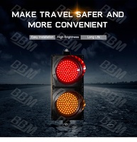Penjual Lampu Lalu Lintas LED Bola Merah Kuning Dia.200mm(8inci) dengan Lensa Transparan