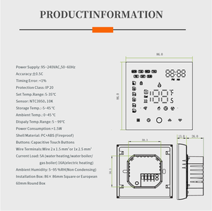 Beca BAC-003 Tuya Smart Life TRV <span class=keywords><strong>Valvola</strong></span> Termostatica Zigbee per Radiatore, per Sistemi HVAC Domestici Intelligenti - Product Image 4