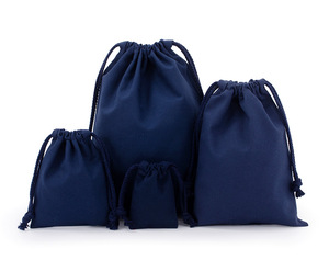 Grosir tas penyimpanan kanvas kustom ramah lingkungan tas serut katun kosong untuk kemasan hadiah - Product Image 4