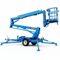 OFY 24M Hydraulische Hubarbeitsbühne 200kg Traglast Kleine Elektrische Anhänger-Hubarbeitsbühne mit CE 360° Rotation Multifuel