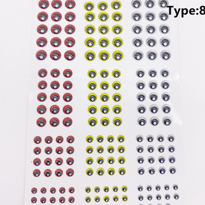 Yeux 3d de taille mixte en plastique holographique Fish Eye <span class=keywords><strong>Wind</strong></span> <span class=keywords><strong>Earth</strong></span> Ice <span class=keywords><strong>Fire</strong></span> Style Fly Tying Material - Product Image 2