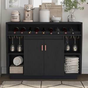 Hiện Đại Duy nhất Tủ thiết kế cổ điển màu đen Tủ rượu sideboards ăn nhỏ Bộ tủ cho phòng khách - Product Image 3