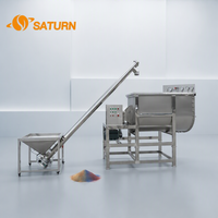 Ligne de mélange et d'emballage automatique industrielle multifonctionnelle pour poudres, mélangeur à ruban, convoyeur à vis pour épices et plastiques (SUS304)