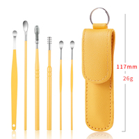Outil professionnel de nettoyage d'oreilles en acier inoxydable, 6 pièces, réutilisable, lavable, étanche, portable, 25g, marque YF