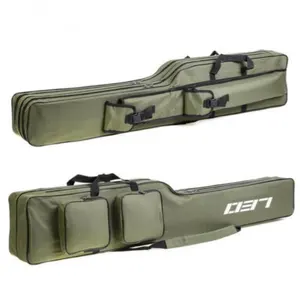 Borsa Porta Canne da Pesca Pieghevole Portatile a 2 Strati OEM 130 cm Custodia per Attrezzatura da Pesca Multifunzionale - Product Image 1