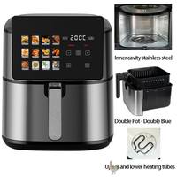 Smart Touch Control Panel Digital Control Electric Hot Air Fryer Dual Basket Air Fryer Double Pot Air Fryer