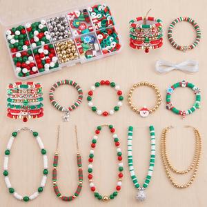 Kit de Manualidades con Cuentas de Arcilla Polimérica de Santa Claus y Árbol de Navidad Heishi para Hacer Joyas y Pulseras - Product Image 2