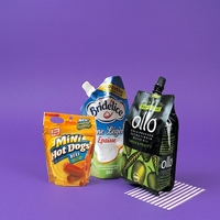 Pochette à bec verseur personnalisée de qualité alimentaire réutilisable pour l'emballage de liquides