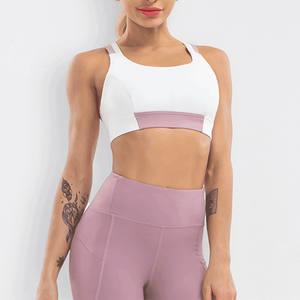 ODM soutien-gorge de sport de yoga à dos croisé soutien-gorge de sport à dos ouvert rembourré à fort impact pour les femmes - Product Image 2