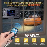 Nouveau Chauffage d'appoint Diesel WIN FULL 5KW avec Télécommande et Écran LCD 12V/24V en ABS Noir Garantie d'un an pour Voitures et Bateaux