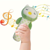 Jouet musical en peluche renard pour bébé avec hochet sensoriel, rembourrage en polyester et coton PP, pour poussette/siège auto et développement du bébé