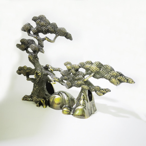 Nhà Máy Bán buôn tối giản bằng đồng bàn cây kim loại trừu tượng chi nhánh điêu khắc cho không gian làm việc trang trí nội thất hiện đại Kệ Nhà trung tâm - Product Image 4