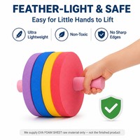 Plaque de mousse EVA souple haute densité pour jouets d'enfants, haltères, disques de poids, colorée, sûre pour les enfants, moulage et découpe OEM/ODM