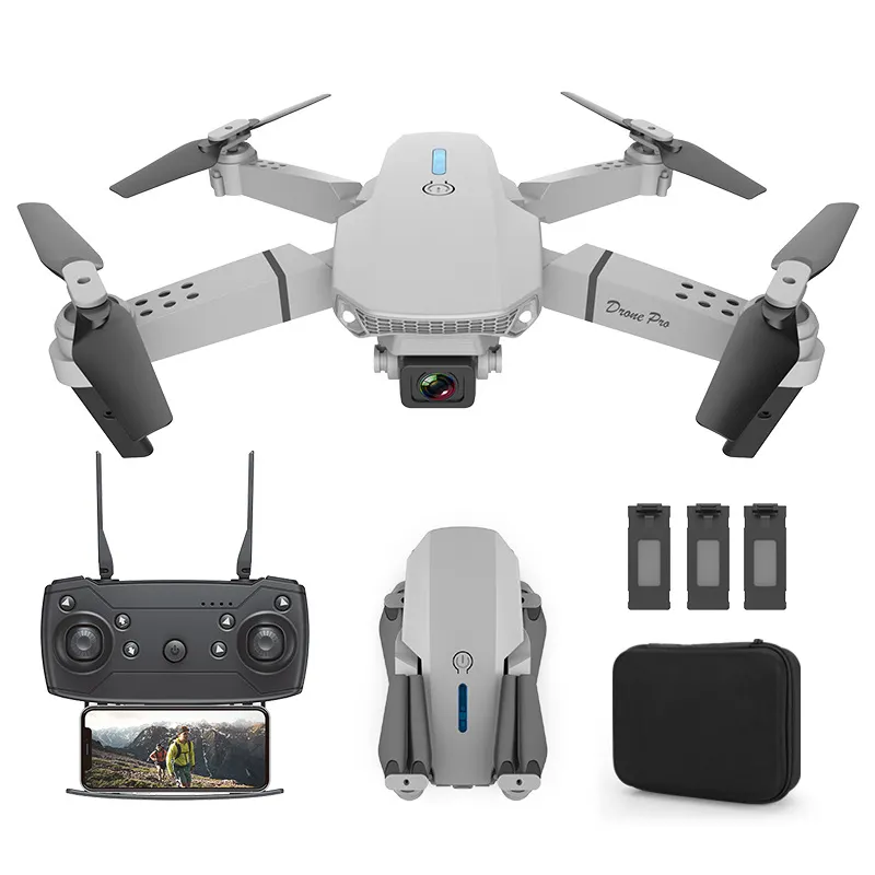 2023 NEW E88 Pro Drone With Wide Angle HD 4K Dual Camera Height Hold Wifi FPV RC Foldable Quadcopter Dron Toys