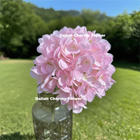 Fleur Artificielle de Bonne Qualité Hortensia Rose à Tête Unique pour Décoration de Mariage et Fête