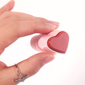 Heart Shape <b>Blush</b> Stick Matte Finish Face Makeup Natural Cosmetic Regular Size Cylinder Packaging - Product Image 5