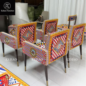 Fauteuil en tissu haut <span class=keywords><strong>de</strong></span> gamme, <span class=keywords><strong>chaise</strong></span> <span class=keywords><strong>de</strong></span> salle à manger moderne <span class=keywords><strong>de</strong></span> luxe pour villa, élément <span class=keywords><strong>de</strong></span> <span class=keywords><strong>parquet</strong></span> en mosaïque personnalisé exquis, <span class=keywords><strong>chaise</strong></span> <span class=keywords><strong>de</strong></span> salle à manger en tissu - Product Image 3