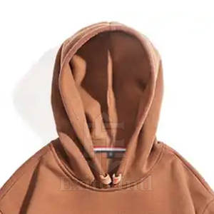 Meilleure vente pull à capuche de haute qualité pour hommes ODM bouffée d'hiver couleur unie haut prix tissu col à capuche fermeture éclair DTG taille d'impression - Product Image 3