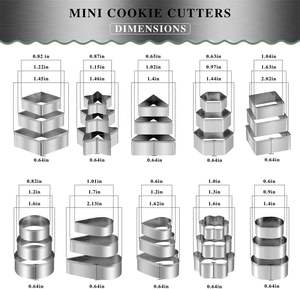 Ensemble de 30 mini <span class=keywords><strong>emporte</strong></span>-pièces avec boîte, petits <span class=keywords><strong>emporte</strong></span>-pièces en acier inoxydable pour légumes, <span class=keywords><strong>emporte</strong></span>-pièces pour argile polymère pour enfants, ensemble géométrique - Product Image 2