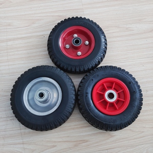 2, 50-4 Gummi rad mit roter Stahl felge <span class=keywords><strong>8</strong></span>-Zoll-Reifen-Schubkarre Mehrzweck-Pneumatik räder - Product Image 1