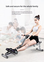 Máquina de Remo Hidráulica para Gimnasio en Casa, Resistencia Ajustable, Silenciosa, Compacta, Plegable, Ergonómica, Entrenamiento de Cuerpo Completo