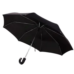 Автоматический двухслойный 23 дюйма 8 ребер Защита от УФ лучей низкая цена Компактный Пользовательский 3 складной зонт с логотипом