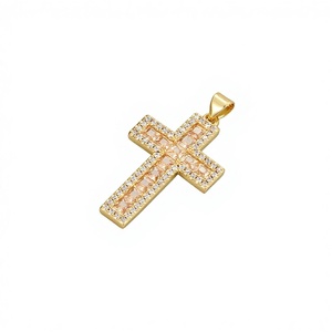Pendentif unisexe Jésus LUOYUNE en laiton plaqué or 18 carats, croix religieuse San <span class=keywords><strong>Judas</strong></span>, hip-hop, zircon cubique, vente en gros - Product Image 4