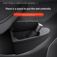 Boîte de rangement pour portière de voiture Tesla Model Y/3, conçue pour une utilisation améliorée, montée sur le siège, en ABS, étanche, avec sangle de compression et poignée