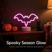 En gros Lampe néon chauve-souris pour décoration de fête d'Halloween, maison, cheminée, étagère, bar, vitrine