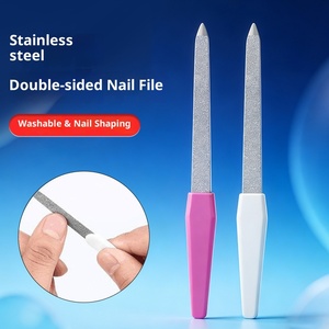 Juego <span class=keywords><strong>de</strong></span> Limas <span class=keywords><strong>de</strong></span> <span class=keywords><strong>Uñas</strong></span> <span class=keywords><strong>de</strong></span> Doble Cara <span class=keywords><strong>de</strong></span> Acero Inoxidable y Zafiro, Herramienta <span class=keywords><strong>de</strong></span> Manicura Metálica para Eliminar Piel Muerta, Pulir y Usar en Salones <span class=keywords><strong>de</strong></span> Belleza - Product Image 2