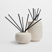 Diffuseur d'Huiles Essentielles en Pierre de Travertin Beige Vintage