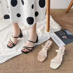 Women Summer High <b>Heels</b> Sandals Women Thick High <b>Heels</b> Bohemian Fashion Classic Non Slip Sandals Shoes 3 Colors - Product Image 3