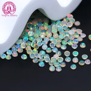 Toptan 3mm 4mm 5mm 6mm yuvarlak doğal Cabochon Opal gevşek