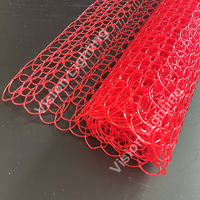 Résistance aux UV 1*10m Régulier 4/6/8cm Ouverture en filet Lumière de motif extérieure Matériel de décoration de Noël Tapis en PVC
