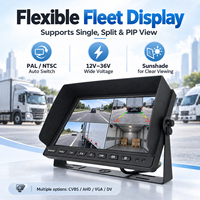 Moniteur d'affichage de caméra de véhicule 10,1 pouces avec fonction de vue quadruple, modes vidéo multiples et alimentation 12V à 36V pour camion OEM ODM