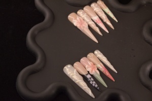 Ensemble de <span class=keywords><strong>faux</strong></span> <span class=keywords><strong>ongles</strong></span> ENNA 3D Luxury Bow avec diamants, forme amande, stiletto et cercueil papillon, en ABS, avec colle pour usage en salon ou DIY - Product Image 4