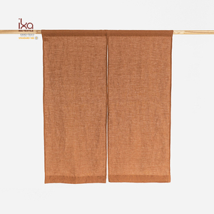 Cortinas Noren de lino puro de estilo japonés al por mayor, cortinas de puerta de tela transparente <span class=keywords><strong>beige</strong></span> - Product Image 4
