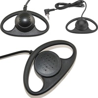 Écouteurs filaires à crochet d'oreille, casque stéréo filaire, écouteur unique en forme de D pour touristes avec interface 3,5 mm pour système de guide touristique