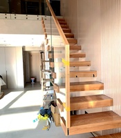 VIKO Modern Indoor Cajas de madera Escaleras colgantes Escaleras flotantes