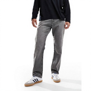 <b>Men</b>’s Wide Leg Acid Wash Button Fly Jeans Vintage Washed Loose Fit Denim <b>Pants</b> with Relaxed Streetwear Style for Casual Everyday - Product Image 5
