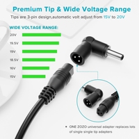 Chargeur universel pour ordinateur portable 90W, adaptateur secteur 15V-20V, 16 embouts DC pour HP, Dell, Lenovo, Asus, Acer, Toshiba, Samsung