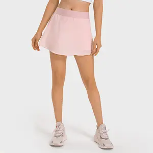 Primavera y verano nueva cómoda falda de tenis antideslizante pantalones cortos de Yoga transpirables de secado rápido falda deportiva informal suelta